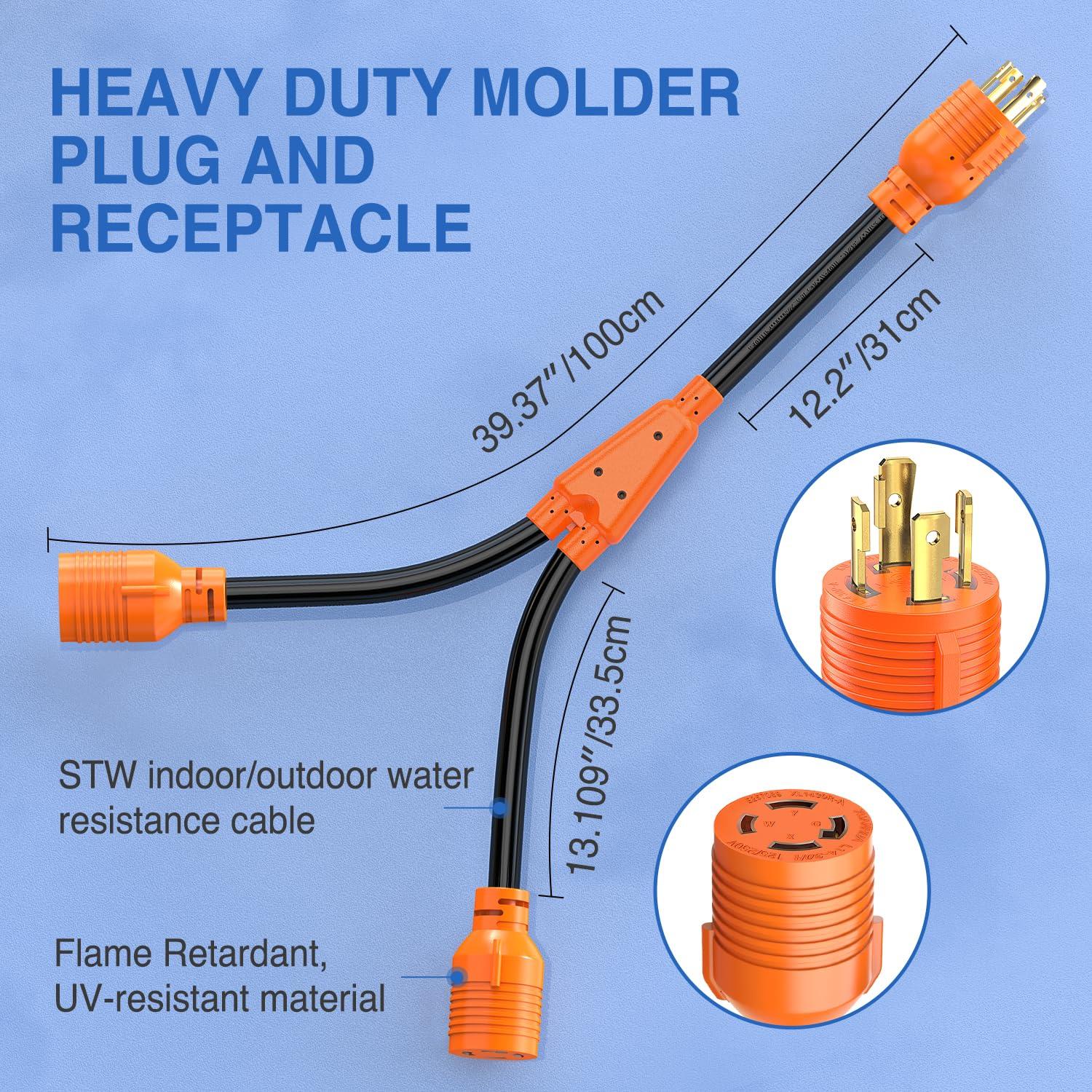 image:imageNilight Dryer Adapter Cord 30 Amp to 30 Amp 3 Prong 125V 3750 Watt Pure Copper Old Dryer Outlet to New Dryer Plug Conversion Heavy Duty 10 Gauge Wire 1030P to 1430R 30M30FL1430P to 2 L1430R