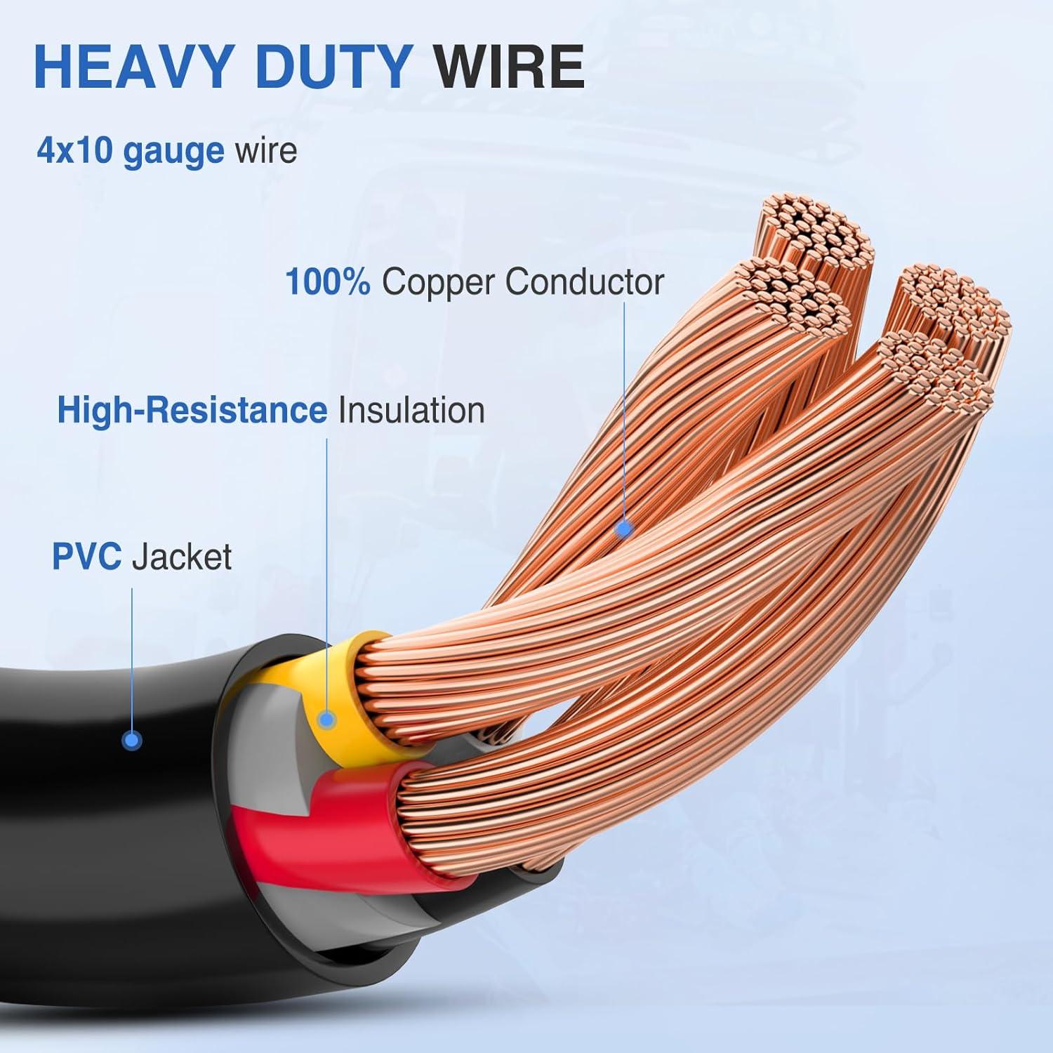 image:imageNilight Dryer Adapter Cord 30 Amp to 30 Amp 3 Prong 125V 3750 Watt Pure Copper Old Dryer Outlet to New Dryer Plug Conversion Heavy Duty 10 Gauge Wire 1030P to 1430R 30M30F1450P to L1430R