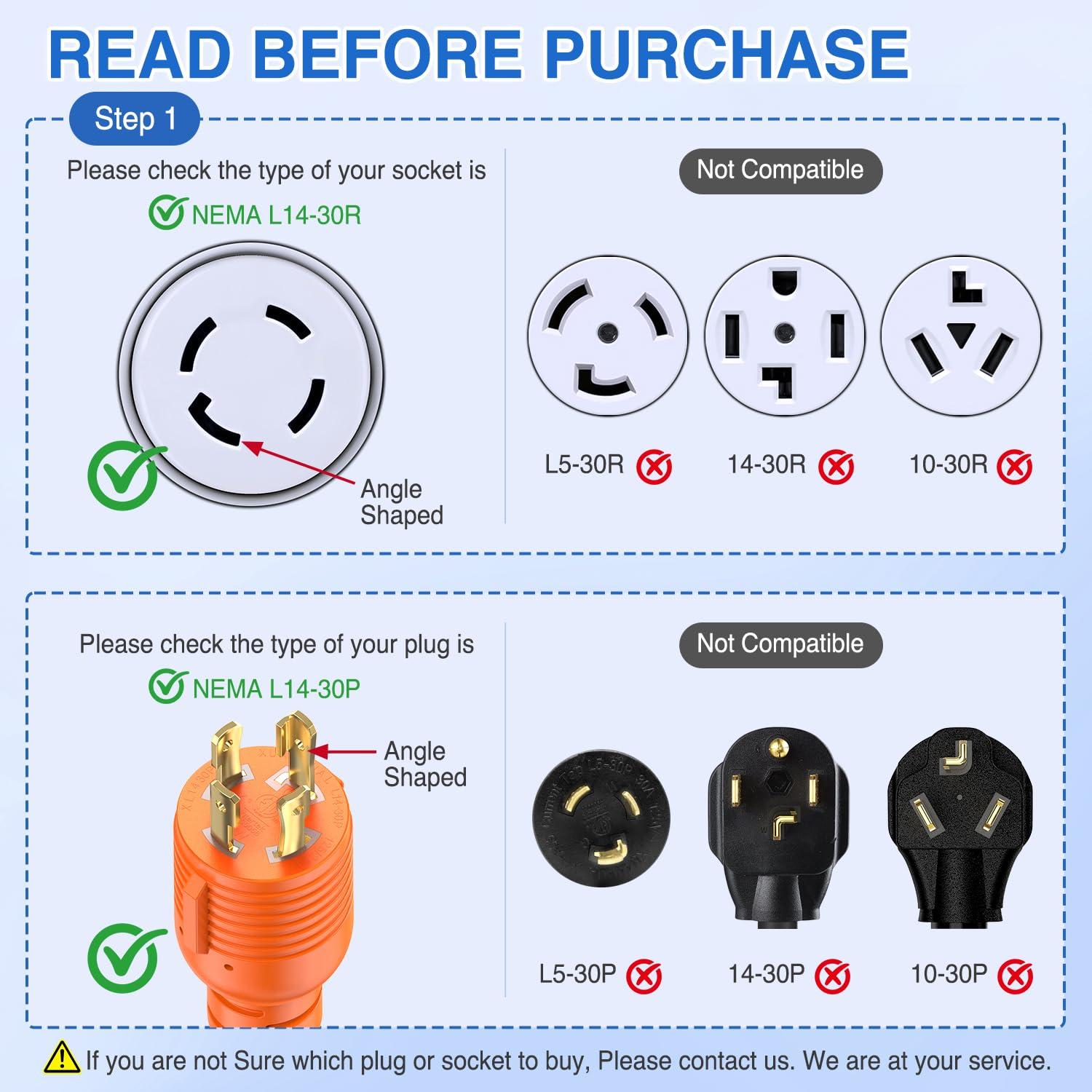 image:imageNilight Dryer Adapter Cord 30 Amp to 30 Amp 3 Prong 125V 3750 Watt Pure Copper Old Dryer Outlet to New Dryer Plug Conversion Heavy Duty 10 Gauge Wire 1030P to 1430R 30M30FL1430P to 2 L1430R