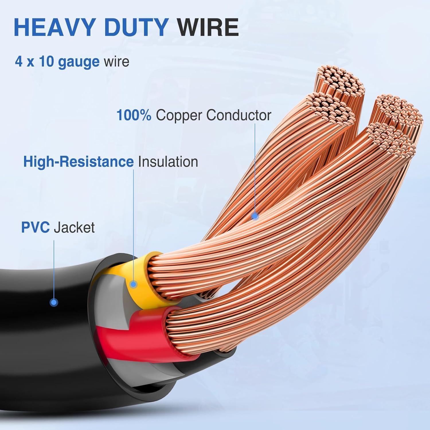 image:imageNilight Dryer Adapter Cord 30 Amp to 30 Amp 3 Prong 125V 3750 Watt Pure Copper Old Dryer Outlet to New Dryer Plug Conversion Heavy Duty 10 Gauge Wire 1030P to 1430R 30M30F1430P1430R Y Splitter