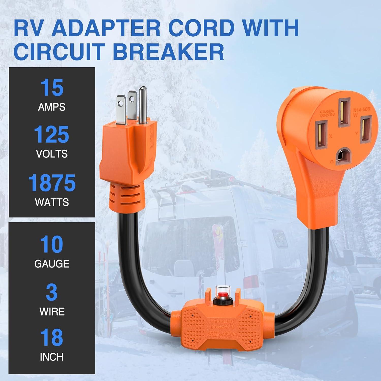 image:imageNilight Dryer Adapter Cord 30 Amp to 30 Amp 3 Prong 125V 3750 Watt Pure Copper Old Dryer Outlet to New Dryer Plug Conversion Heavy Duty 10 Gauge Wire 1030P to 1430R 30M30F15M50F w Circuit Breaker