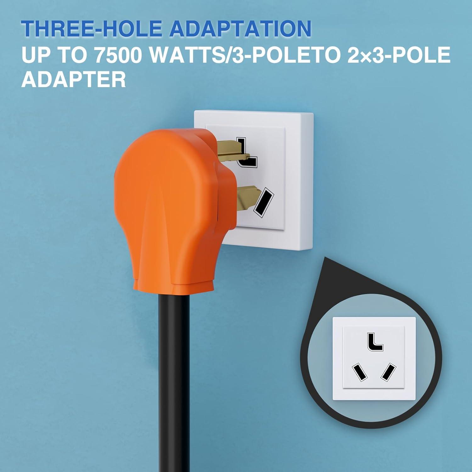 image:imageNilight Dryer Adapter Cord 30 Amp to 30 Amp 3 Prong 125V 3750 Watt Pure Copper Old Dryer Outlet to New Dryer Plug Conversion Heavy Duty 10 Gauge Wire 1030P to 1430R 30M30F1030P1030R Y Splitter