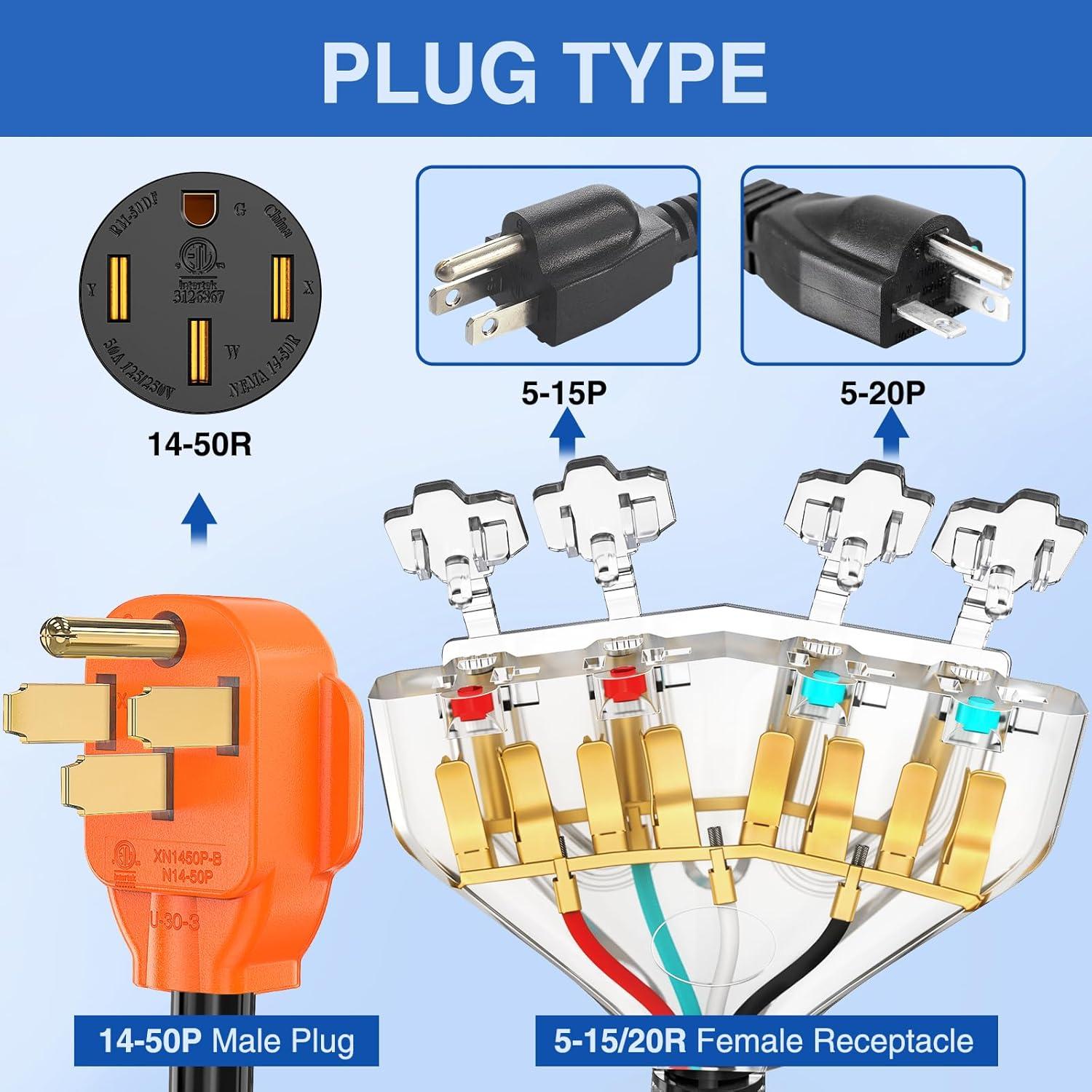 image:imageNilight Dryer Adapter Cord 30 Amp to 30 Amp 3 Prong 125V 3750 Watt Pure Copper Old Dryer Outlet to New Dryer Plug Conversion Heavy Duty 10 Gauge Wire 1030P to 1430R 30M30F1450P to 515R520R 4Prong