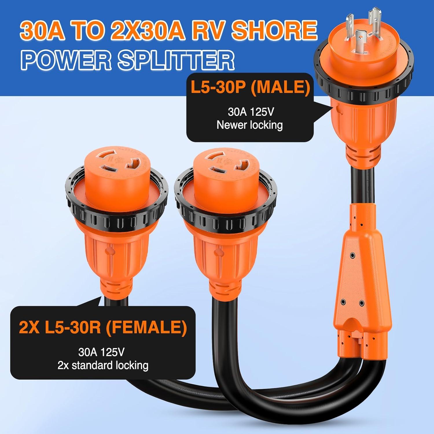 image:imageNilight Dryer Adapter Cord 30 Amp to 30 Amp 3 Prong 125V 3750 Watt Pure Copper Old Dryer Outlet to New Dryer Plug Conversion Heavy Duty 10 Gauge Wire 1030P to 1430R 30M30FL530P to L530R