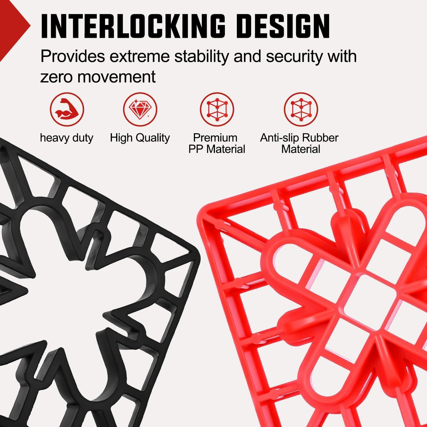 image:imageNilight RV Leveling Blocks 10 Pack Interlocking Design Stabilizer Block Customizable Height with Carrying Bag for Rv Camper Travel Trailer12 Pack