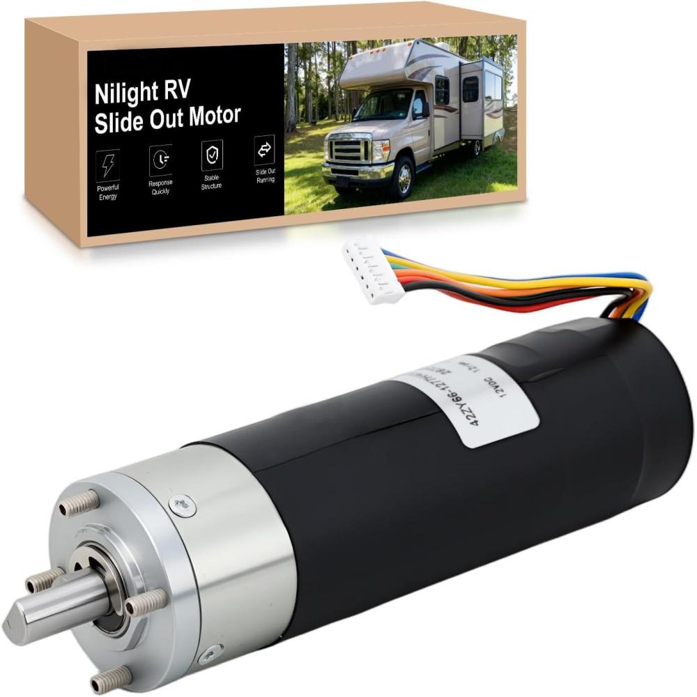 image:imageNilight 236575 RV inWall SlideOut Motor Compatible with Lippert Schwintek in Wall Slide System 3001 High Torque Gear Ratio IG42 10mm Motor Assembly for Travel Trailer CamperReplace287298