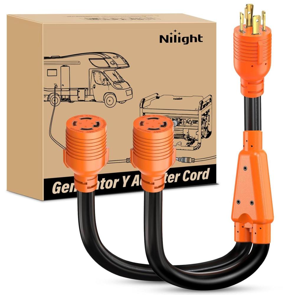 image:imageNilight Dryer Adapter Cord 30 Amp to 30 Amp 3 Prong 125V 3750 Watt Pure Copper Old Dryer Outlet to New Dryer Plug Conversion Heavy Duty 10 Gauge Wire 1030P to 1430R 30M30FL1430P to 2 L1430R