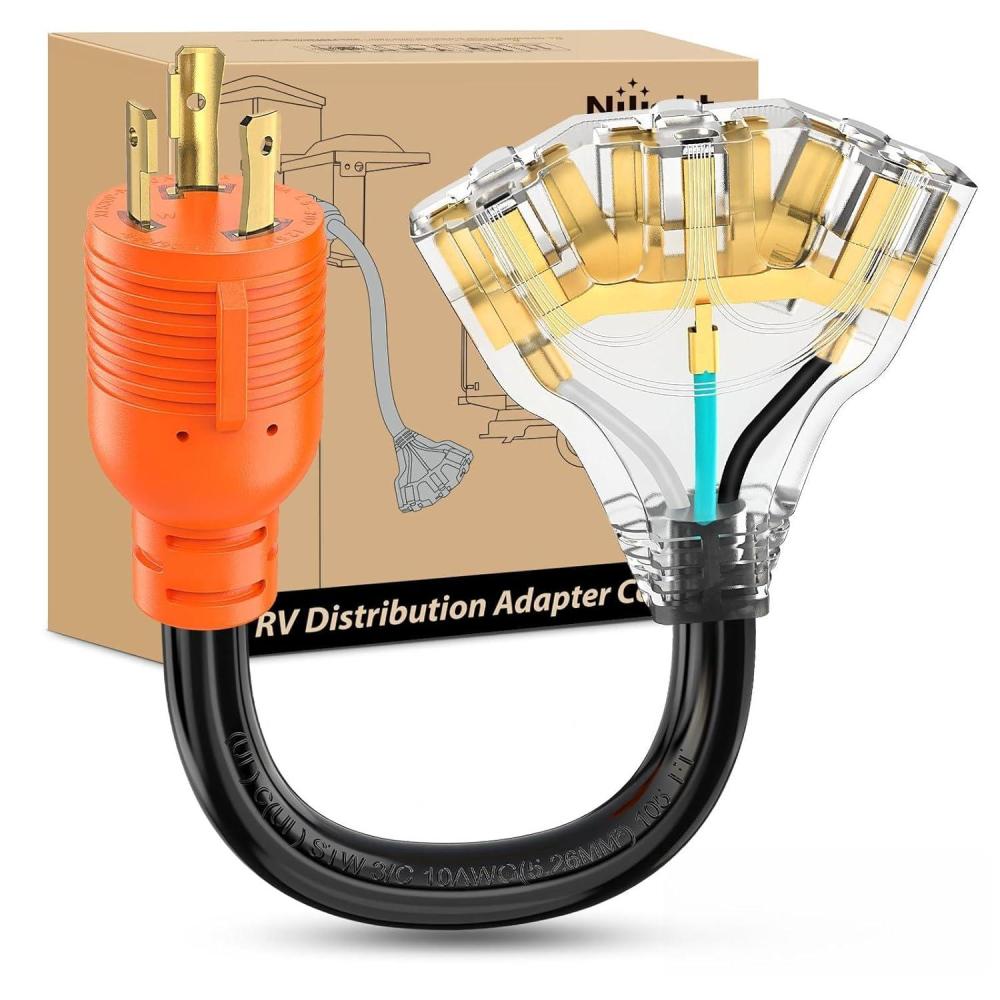 image:imageNilight Dryer Adapter Cord 30 Amp to 30 Amp 3 Prong 125V 3750 Watt Pure Copper Old Dryer Outlet to New Dryer Plug Conversion Heavy Duty 10 Gauge Wire 1030P to 1430R 30M30FL530P to 515R520R 3Prong