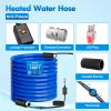 Nilight 100FT Heated Water Hose RV 5/8”Inside Diameter -45°F Freeze Protaction Antifreeze Garden Drinking Hoses with Saving Thermostat and Smart Heat System for Winter Camper Supply Accessories