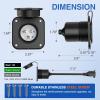 Nilight 15 AMP RV Power Flanged Inlet 125V AC Port Shore Receptacle with Extension Cord ETL Listed NEMA 5-15P Plug 5-15R Female Outlet for RV Camper Generator Shed Motorhome(15A Flanged Inlet with Extension Cord)