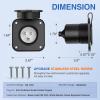 Nilight 15 AMP RV Power Flanged Inlet 125V AC Port Shore Receptacle with Extension Cord ETL Listed NEMA 5-15P Plug 5-15R Female Outlet for RV Camper Generator Shed Motorhome(15A Flanged Inlet)