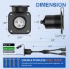 Nilight 15 AMP RV Power Flanged Inlet 125V AC Port Shore Receptacle with Extension Cord ETL Listed NEMA 5-15P Plug 5-15R Female Outlet for RV Camper Generator Shed Motorhome(15A Flanged Inlet with dual Extension cord)