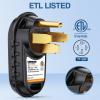 Nilight 30 Amp RV Surge Protector 125V/3750W Adapter Plug with LED Indicator 30amp 1050 Joules 22500A Max Spike ETL Listed TT-30P TT-30R Power Guard for Camper Trailer(50A Circuit Tester)