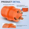 Nilight 30 Amp to 50Amp RV Power Adapter 3 Prong 125/250 Volt Heavy Duty Converter TT-30P to 14-50R 30A Male Plug to 50A Female Receptacle for Camper Caravan Trailer Generator(30Amp Male to 50Amp Female)