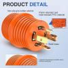 Nilight 30 Amp to 50Amp RV Power Adapter 3 Prong 125/250 Volt Heavy Duty Converter TT-30P to 14-50R 30A Male Plug to 50A Female Receptacle for Camper Caravan Trailer Generator(30Amp Male to 30Amp Female)