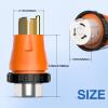 Nilight 30 Amp to 50Amp RV Power Adapter 3 Prong 125/250 Volt Heavy Duty Converter TT-30P to 14-50R 30A Male Plug to 50A Female Receptacle for Camper Caravan Trailer Generator(50A Male to 50A Twist Lock Female)