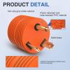 Nilight 30 Amp to 50Amp RV Power Adapter 3 Prong 125/250 Volt Heavy Duty Converter TT-30P to 14-50R 30A Male Plug to 50A Female Receptacle for Camper Caravan Trailer Generator(30Amp Male to 15Amp Female)