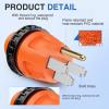 Nilight 30 Amp to 50Amp RV Power Adapter 3 Prong 125/250 Volt Heavy Duty Converter TT-30P to 14-50R 30A Male Plug to 50A Female Receptacle for Camper Caravan Trailer Generator(50A Male to 30A Twist Lock Female)