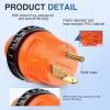 Nilight 30 Amp to 50Amp RV Power Adapter 3 Prong 125/250 Volt Heavy Duty Converter TT-30P to 14-50R 30A Male Plug to 50A Female Receptacle for Camper Caravan Trailer Generator(30A Male to 30A Twist Lock Female)