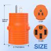 Nilight 30 Amp to 50Amp RV Power Adapter 3 Prong 125/250 Volt Heavy Duty Converter TT-30P to 14-50R 30A Male Plug to 50A Female Receptacle for Camper Caravan Trailer Generator(15Amp Male to 50Amp Female)