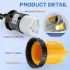 Nilight 50 AMP RV Shore Power Inlet 125/250V Twist Lock Receptacle NEMA SS2-50P ETL Listed Enclosed Lockable Flanged Male Plug for RVs Camper Caravan Motorhome Van(30A Cord Connector Kit)
