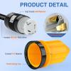 Nilight 50 AMP RV Shore Power Inlet 125/250V Twist Lock Receptacle NEMA SS2-50P ETL Listed Enclosed Lockable Flanged Male Plug for RVs Camper Caravan Motorhome Van(50A Cord Connector Kit)