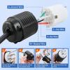 Nilight 50 AMP RV Shore Power Inlet 125/250V Twist Lock Receptacle NEMA SS2-50P ETL Listed Enclosed Lockable Flanged Male Plug for RVs Camper Caravan Motorhome Van(30A 4Prong Locking Set)