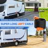 Nilight 50 Amp 25FT RV Locking Extension Cord with Adapter 30Amp to 50Amp 250V Heavy Duty 6/3+8/1 Gauge Pure Copper STW Wire ETL Listed 4 Prong 14-50P SS2-50R 50F/50M Cable Suit for Campers Caravan(50F/50M)