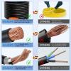 Nilight 50 Amp 25FT RV Locking Extension Cord with Adapter 30Amp to 50Amp 250V Heavy Duty 6/3+8/1 Gauge Pure Copper STW Wire ETL Listed 4 Prong 14-50P SS2-50R 50F/50M Cable Suit for Campers Caravan(30F/30M)