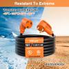 Nilight 50 Amp 25FT RV Locking Extension Cord with Adapter 30Amp to 50Amp 250V Heavy Duty 6/3+8/1 Gauge Pure Copper STW Wire ETL Listed 4 Prong 14-50P SS2-50R 50F/50M Cable Suit for Campers Caravan(30F/30M w/15A Adapter)