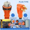 Nilight 50 Amp 25FT RV Locking Extension Cord with Adapter 30Amp to 50Amp 250V Heavy Duty 6/3+8/1 Gauge Pure Copper STW Wire ETL Listed 4 Prong 14-50P SS2-50R 50F/50M Cable Suit for Campers Caravan(50Amp 4Prong Twist Lock)