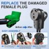 Nilight 50 Amp RV Male Replacement Plug 125/250 Volt Heavy Duty Receptacle with Handle ETL Listed NEMA 14-50P for Camper Caravan Motorhome Van Trailer(Black)