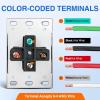 Nilight 50AMP RV EV Power Outlet Box 125/250V NEMA 14-50R Receptacle Heavy Duty Pre-drilled ETL Listed Enclosed Lockable Box Waterproof for Camper Caravan Motorhome Van(50A Outlet Panel)