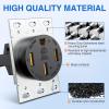 Nilight 50AMP RV EV Power Outlet Box 125/250V NEMA 14-50R Receptacle Heavy Duty Pre-drilled ETL Listed Enclosed Lockable Box Waterproof for Camper Caravan Motorhome Van(50A Outlet Panel)