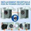 Nilight 50AMP RV EV Power Outlet Box 125/250V NEMA 14-50R Receptacle Heavy Duty Pre-drilled ETL Listed Enclosed Lockable Box Waterproof for Camper Caravan Motorhome Van(50A Outlet Panel)