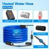 Nilight 75FT Heated Water Hose RV 5/8”Inside Diameter -45°F Freeze Protaction Antifreeze Garden Drinking Hoses with Saving Thermostat and Smart Heat System for Winter Camper Supply Accessories(25FT)