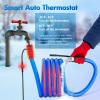 Nilight 75FT Heated Water Hose RV 5/8”Inside Diameter -45°F Freeze Protaction Antifreeze Garden Drinking Hoses with Saving Thermostat and Smart Heat System for Winter Camper Supply Accessories(90FT)