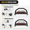 Nilight Bull Bar with Light fits 2003-2008 Honda Pilot, 2006-2015 Honda Ridgeline, 2001-2006 Acura MDX Front Bumper Grille Brush Push Guard with Skid Plate Licence Plate Hole Black(Toyota Tacoma 2005-2015)