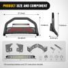 Nilight Bull Bar with Light fits 2003-2008 Honda Pilot, 2006-2015 Honda Ridgeline, 2001-2006 Acura MDX Front Bumper Grille Brush Push Guard with Skid Plate Licence Plate Hole Black(Toyota Fj Cruizer 2007-2014)