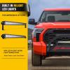 Nilight Bull Bar with Light fits 2003-2008 Honda Pilot, 2006-2015 Honda Ridgeline, 2001-2006 Acura MDX Front Bumper Grille Brush Push Guard with Skid Plate Licence Plate Hole Black(Toyota Tundra 2022-2024)