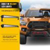 Nilight Bull Bar with Light fits 2003-2008 Honda Pilot, 2006-2015 Honda Ridgeline, 2001-2006 Acura MDX Front Bumper Grille Brush Push Guard with Skid Plate Licence Plate Hole Black(Toyota Tacoma 2016-2023)