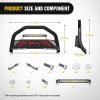 Nilight Bull Bar with Light fits 2003-2008 Honda Pilot, 2006-2015 Honda Ridgeline, 2001-2006 Acura MDX Front Bumper Grille Brush Push Guard with Skid Plate Licence Plate Hole Black(Toyota Tundra 1999-2006/Sequoia 2001-2007)