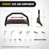 Nilight Bull Bar with Light fits 2003-2008 Honda Pilot, 2006-2015 Honda Ridgeline, 2001-2006 Acura MDX Front Bumper Grille Brush Push Guard with Skid Plate Licence Plate Hole Black(Ford Ranger 2019-2023)