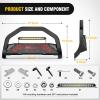 Nilight Bull Bar with Light fits 2003-2008 Honda Pilot, 2006-2015 Honda Ridgeline, 2001-2006 Acura MDX Front Bumper Grille Brush Push Guard with Skid Plate Licence Plate Hole Black(Chevy Silverado 1999-2006)