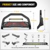 Nilight Bull Bar with Light fits 2003-2008 Honda Pilot, 2006-2015 Honda Ridgeline, 2001-2006 Acura MDX Front Bumper Grille Brush Push Guard with Skid Plate Licence Plate Hole Black(Honda Pilot 03-08 Ridgeline 06-15 Acura MDX 01-06)