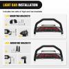 Nilight Bull Bar with Light fits 2003-2008 Honda Pilot, 2006-2015 Honda Ridgeline, 2001-2006 Acura MDX Front Bumper Grille Brush Push Guard with Skid Plate Licence Plate Hole Black(Ford Ranger 2019-2023)