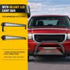 Nilight Bull Bar with Light fits 2003-2008 Honda Pilot, 2006-2015 Honda Ridgeline, 2001-2006 Acura MDX Front Bumper Grille Brush Push Guard with Skid Plate Licence Plate Hole Black(Honda Pilot 03-08 Ridgeline 06-15 Acura MDX 01-06)