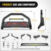 Nilight Bull Bar with Light fits 2003-2008 Honda Pilot, 2006-2015 Honda Ridgeline, 2001-2006 Acura MDX Front Bumper Grille Brush Push Guard with Skid Plate Licence Plate Hole Black(Honda Pilot 16-20 Ridgeline 17-24 Odyssey 18-20)