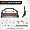 Nilight Bull Bar with Light fits 2003-2008 Honda Pilot, 2006-2015 Honda Ridgeline, 2001-2006 Acura MDX Front Bumper Grille Brush Push Guard with Skid Plate Licence Plate Hole Black(Nissan Frontier 2005-2021)