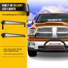 Nilight Bull Bar with Light fits 2003-2008 Honda Pilot, 2006-2015 Honda Ridgeline, 2001-2006 Acura MDX Front Bumper Grille Brush Push Guard with Skid Plate Licence Plate Hole Black(Dodge Ram 2009-2018)